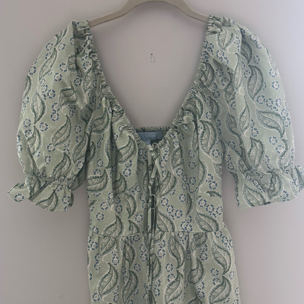 Hill House The Ophelia Dress - F. Steiner & Co Archive Eucalyptus Print - Picture 5 of 6
